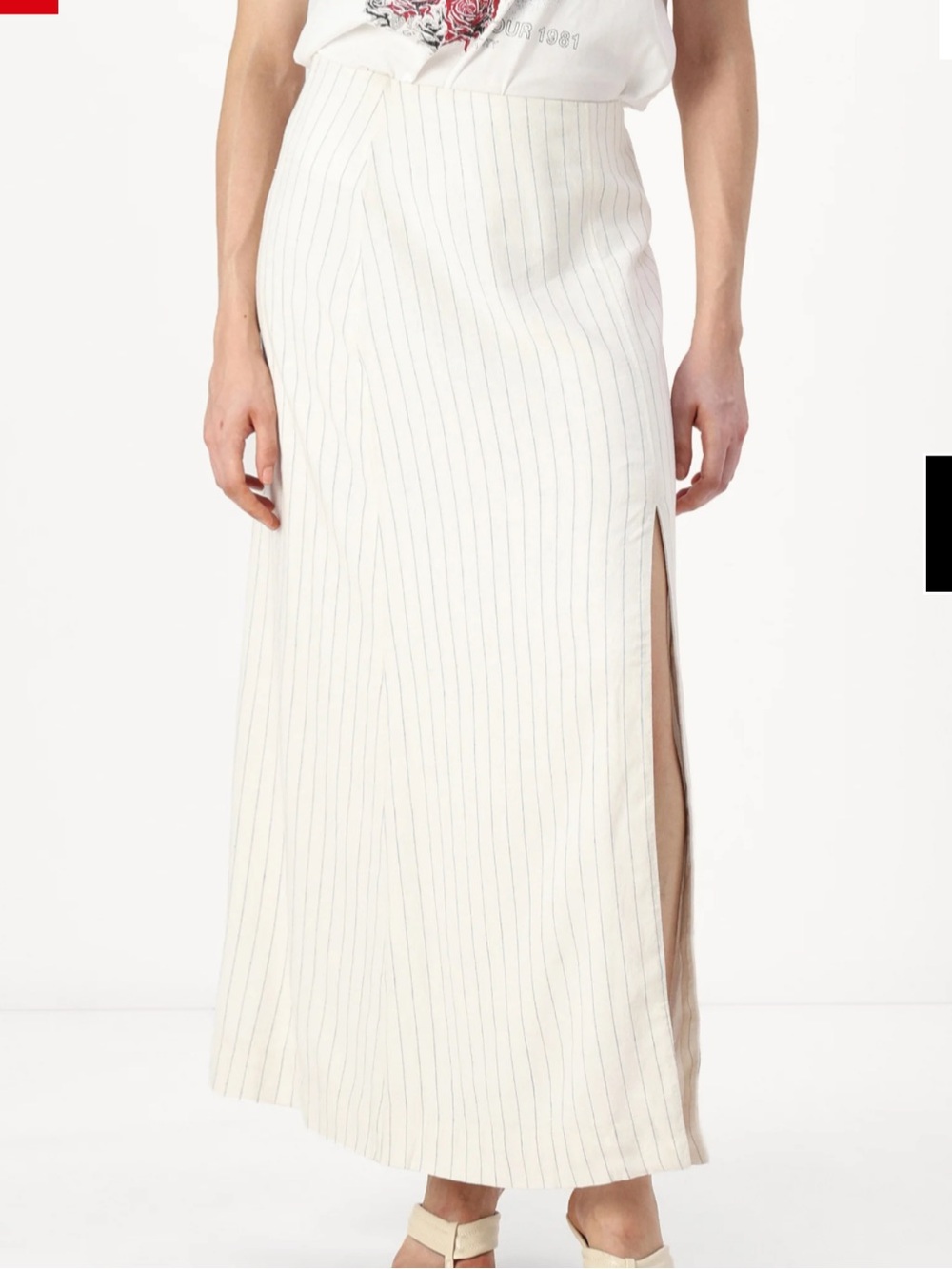 Abercrombie & Fitch
COLUMN MAXI WHITE
PINSTRIPE - Maxi skirt - white pinstripe